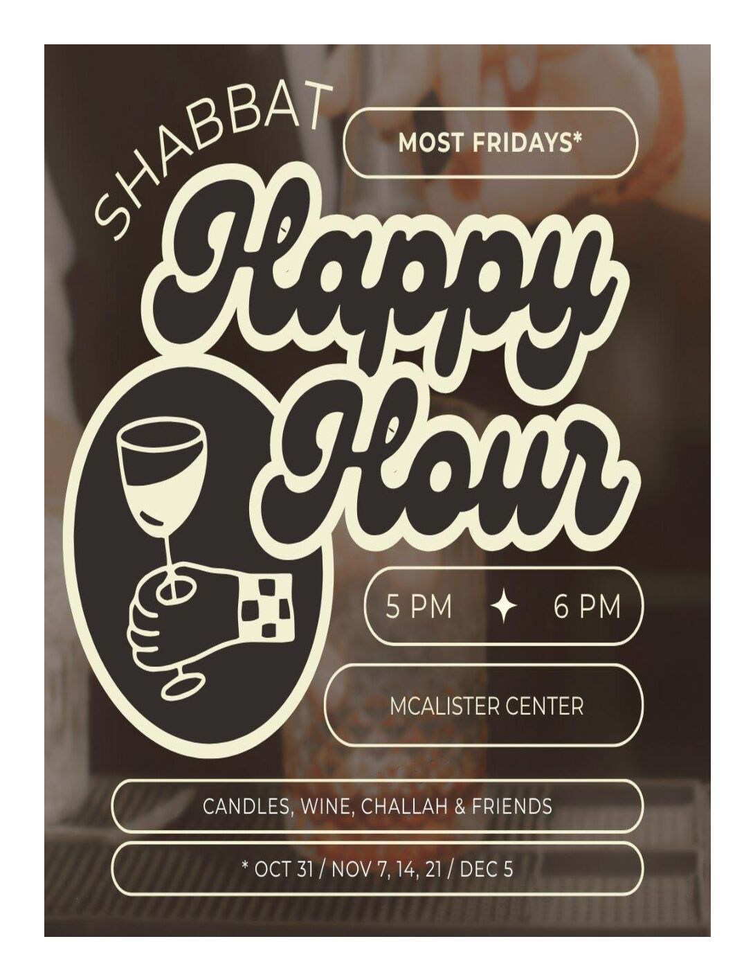 Shabbat Happy Hour Flyer